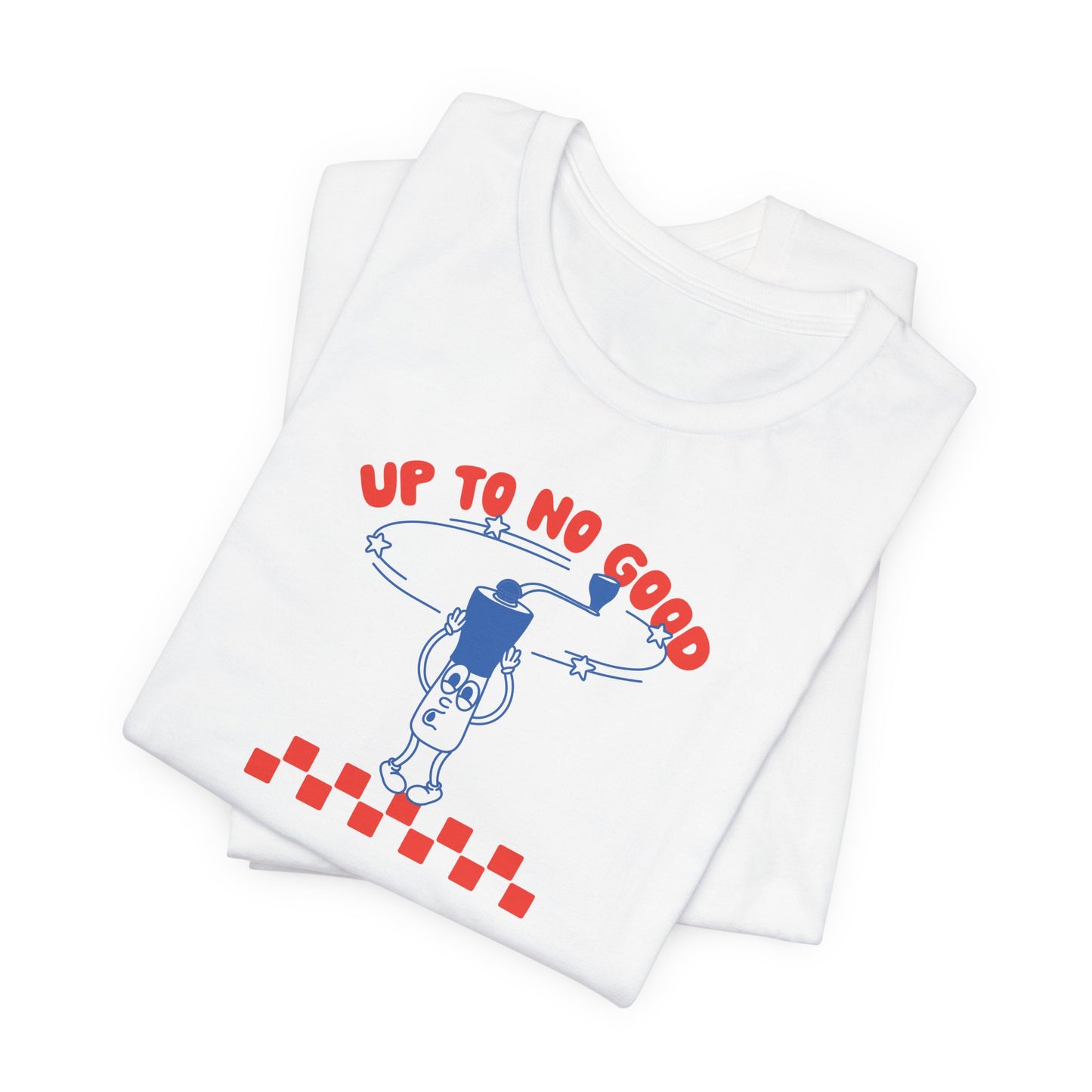 Grinder Goes Round and Round Adult T-Shirt (White)