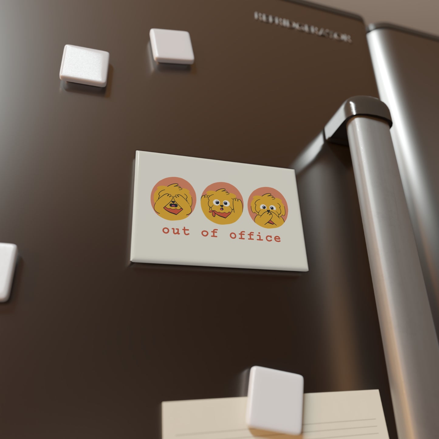 Out of Office Rectangle Button Magnet